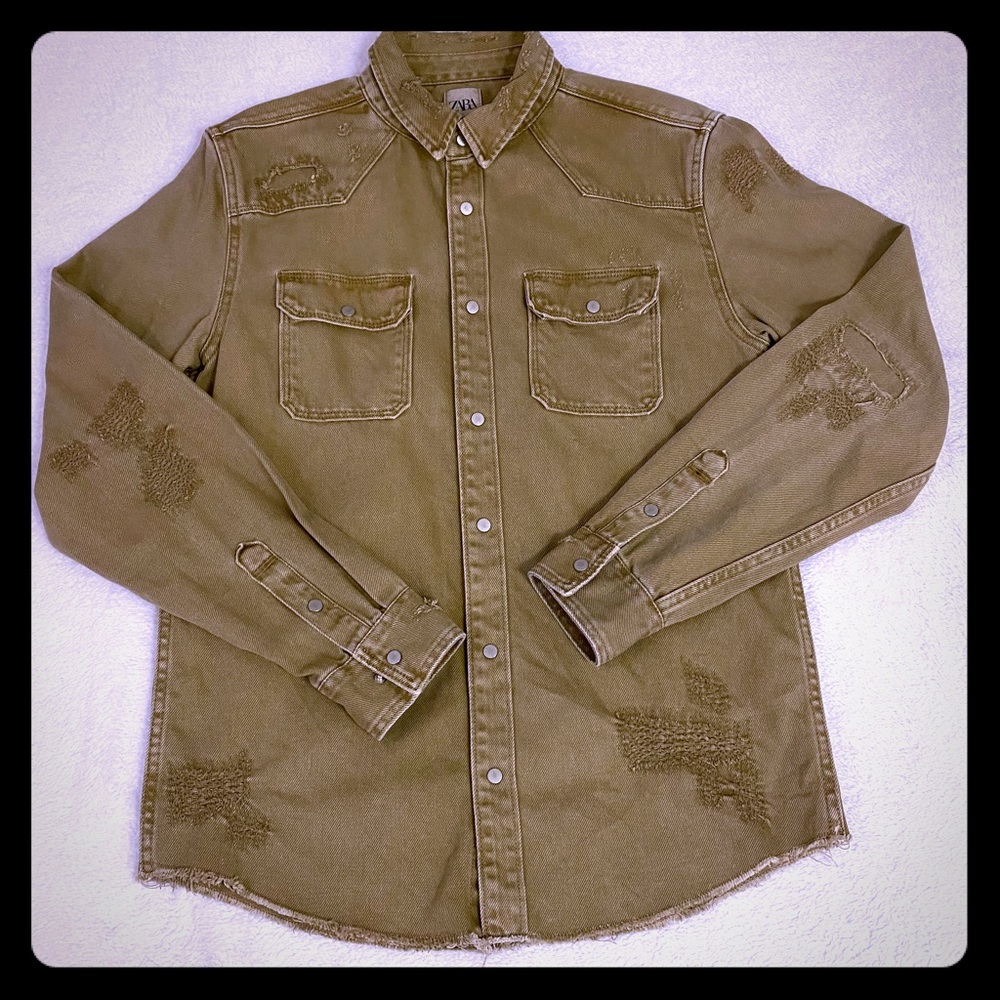 Zara Distressed Over shirt